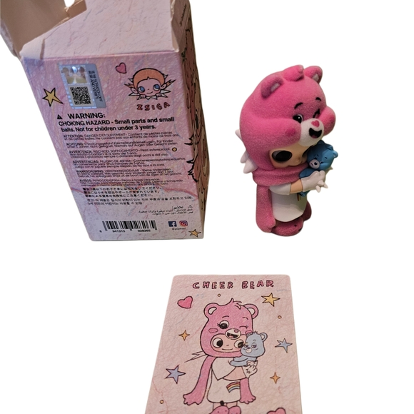 Pink and White Plush Doll with Blue Bear - Picture 5 of 5